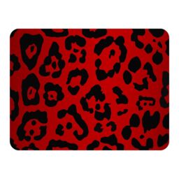 Benjamin Tate Design Red Leopard Print Blanket in Natural - Size: 120 cm x 150 cm - thumbnail 1
