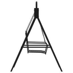 Berkfield Home Swing Bench 124 cm Black Steel - thumbnail 4