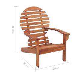 Berkfield Home Durable Adirondack Chair Solid Acacia Wood in Brown - thumbnail 6