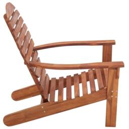 Berkfield Home Durable Adirondack Chair Solid Acacia Wood in Brown - thumbnail 1