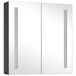 Berkfield Home LED Bathroom Mirror Cabinet 62x14x60 cm in Black - Size: 62 x 14 x 60 cm - thumbnail 3