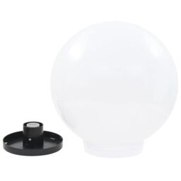 Berkfield Home LED Bowl Lamps 2 pcs Spherical 40 cm PMMA in White - thumbnail 5