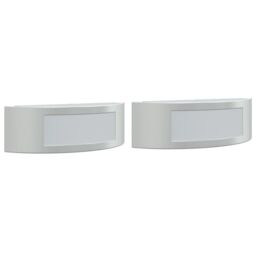Berkfield Home Outdoor Wall Lights 2pcs Silver Stainless Steel - thumbnail 2
