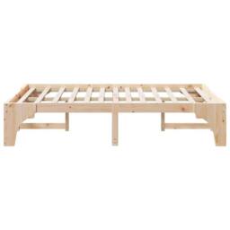 Berkfield Home Floor Bed Frame with Storage Brown 120 x 190 cm Pine wood in Natural - thumbnail 6