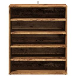 Berkfield Home Shoe Cabinet Old Wood 60x35x70 cm Engineered Wood in Brown - Size: 60 x 35 x 70 cm - thumbnail 5