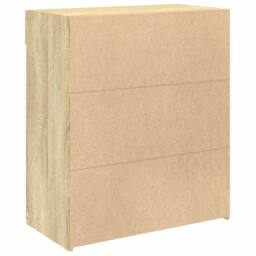 Berkfield Home Sideboard Sonoma Oak 80x42.5x93 cm Engineered Wood in Light Brown - thumbnail 6