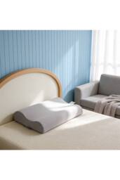 Living and Home Cooling Memory Foam Pillow with Removable Cover in Grey - thumbnail 2