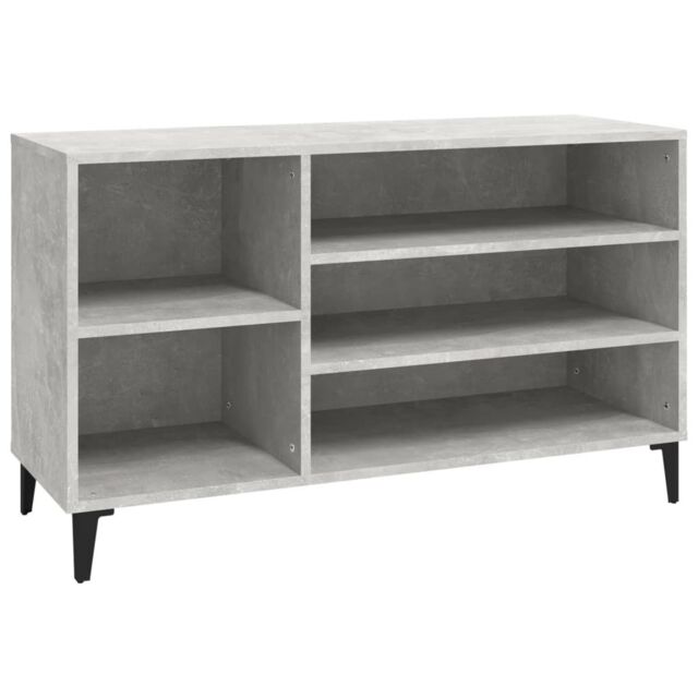 Berkfield Home Shoe Cabinet Concrete Grey 102x36x60 cm Engineered Wood - Size: 102 x 36 x 60 cm - image 1