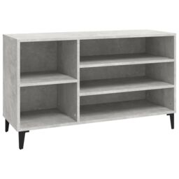 Berkfield Home Shoe Cabinet Concrete Grey 102x36x60 cm Engineered Wood - Size: 102 x 36 x 60 cm - thumbnail 1