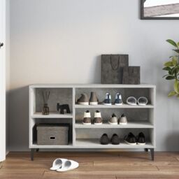 Berkfield Home Shoe Cabinet Concrete Grey 102x36x60 cm Engineered Wood - Size: 102 x 36 x 60 cm - thumbnail 3