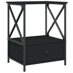 Berkfield Home Bedside Tables 2 pcs Black 50x41x65 cm Engineered Wood - Size: 50 x 41 x 65 cm - thumbnail 5