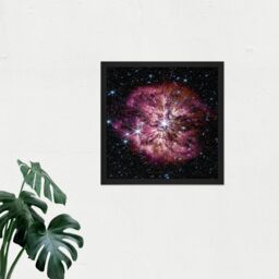 "Artery8 Wall Art Print NASA James Webb Telescope Prelude to Supernova Square Framed Picture 16X16 Inch in Black - Size: W16"" x H16""" - thumbnail 2