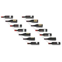 Berkfield Home Wall-mounted Wine Rack for 7 Bottles 2 pcs White Metal - thumbnail 3