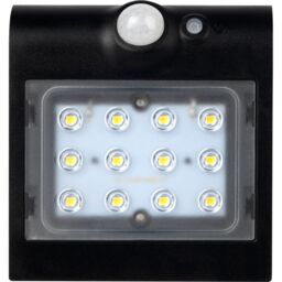 Luceco Solar Guardian PIR Wall Light, IP65, 1.5W, 220lm, 4000K, Black - thumbnail 6