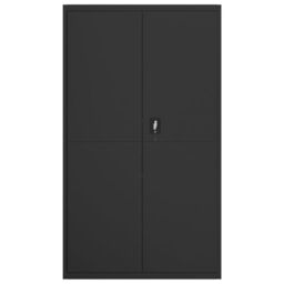 Berkfield Home File Cabinet Black 105x40x180 cm Steel - Size: 105 x 40 x 180 cm - thumbnail 3