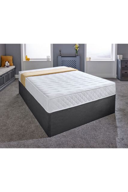 eXtreme Comfort Ltd Diamond Wave Innerspring Mattress 9 Inch Deep Quilted Sleep Surface in White - Size: King - image 1