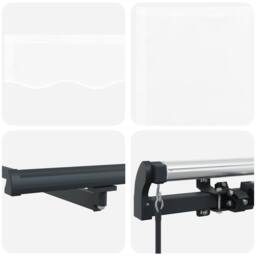 Berkfield Home Manual Retractable Awning White 350x250 cm - thumbnail 8