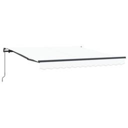 Berkfield Home Manual Retractable Awning White 350x250 cm - thumbnail 5