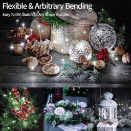 Garwarm LED Christmas Tree Lights Outdoor Fairy Lights String Lights in White - thumbnail 4