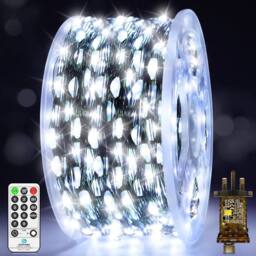 Garwarm LED Christmas Tree Lights Outdoor Fairy Lights String Lights in White