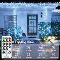 Garwarm LED Christmas Tree Lights Outdoor Fairy Lights String Lights in White - thumbnail 2