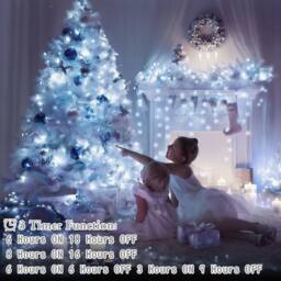 Garwarm LED Christmas Tree Lights Outdoor Fairy Lights String Lights in White - thumbnail 3
