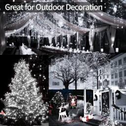 Garwarm LED Christmas Tree Lights Outdoor Fairy Lights String Lights in White - thumbnail 9
