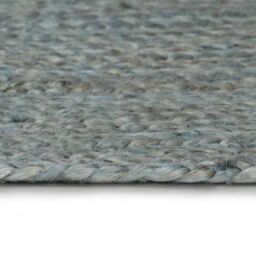Berkfield Home Handmade Rug Jute Round 150 cm Olive Green - Size: 100 cm diameter - thumbnail 3