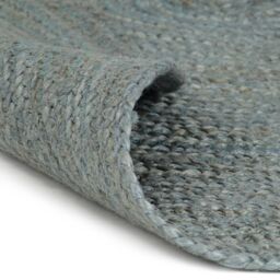 Berkfield Home Handmade Rug Jute Round 150 cm Olive Green - Size: 100 cm diameter - thumbnail 2