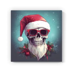 Warren Reed - Designer Santa Skull Splashart Canvas - Size: w40 inch x h40 inch - thumbnail 2