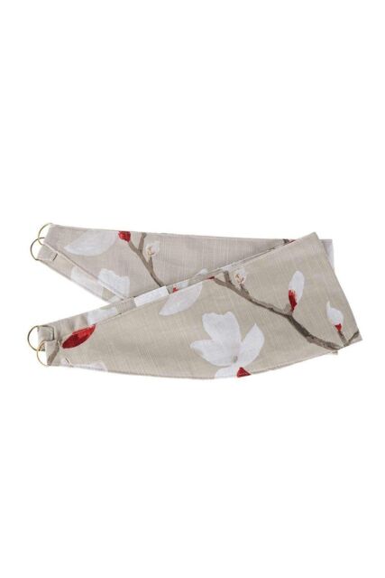 Homescapes Anita Floral Tie Back Pair in Red - image 1