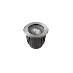 Netlighting Gea Cob LED Outdoor Recessed Floor Light Stainless Steel Aisi 316 IP67 in Grey