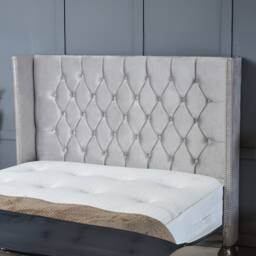 "BSSPOKE Mayfair Ottoman Divan Bed Plush Velvet 54"" Headboard & No Mattress in Pink - Size: Single" - thumbnail 2