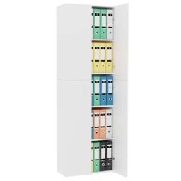 Berkfield Home Office Cabinet White 60x32x190 cm Engineered Wood - Size: 60 x 32 x 190 cm - thumbnail 4