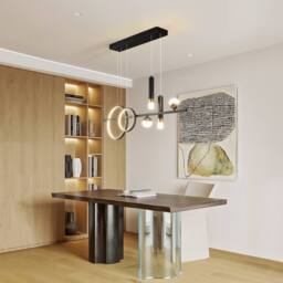 NIVOR 6 LED Kitchen Island Linear Pendant Dimmable Spotlight Lamp Adjustable in Black - thumbnail 7