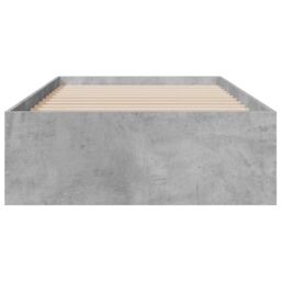 Berkfield Home Bed Frame with Drawers without Mattress Concrete Grey 75x190 cm Small Single - thumbnail 4