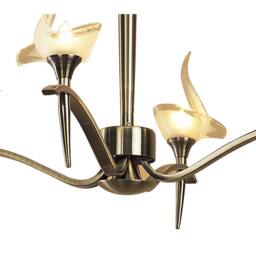Netlighting Viena Telescopic Pendant Round 4 Light G9 Antique Brass in Bronze - thumbnail 5