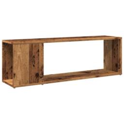 Berkfield Home TV Cabinet Old Wood 100x24x32 cm Engineered Wood in Brown - Size: 100 x 24 x 32 cm - thumbnail 3