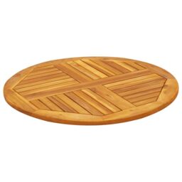 Berkfield Home Table Top √ò80x2.2 cm Round Solid Wood Acacia in Brown - Size: 80x2.2 cm - thumbnail 4
