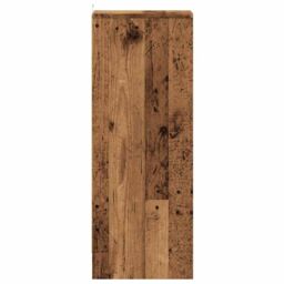 Berkfield Home Shoe Cabinet Old Wood 32x35x92 cm Engineered Wood in Brown - Size: 32 x 35 x 92 cm - thumbnail 5