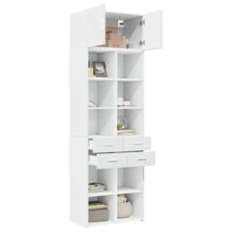 Berkfield Home Storage Cabinet White 70x42.5x225 cm Engineered Wood - thumbnail 3