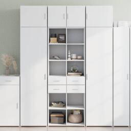 Berkfield Home Storage Cabinet White 70x42.5x225 cm Engineered Wood - thumbnail 1