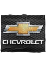 Chevrolet Chevy Chrome Bowtie Silky Touch Super Soft Throw Blanket 152 X 127 cm in White