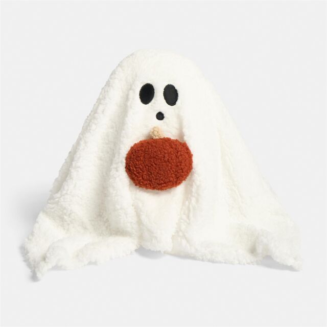 OHS Gilbert the Ghost Shaped Scatter Cushion Decorative Pillow in Cream - image 1