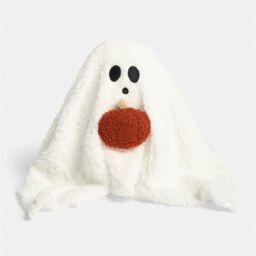OHS Gilbert the Ghost Shaped Scatter Cushion Decorative Pillow in Cream