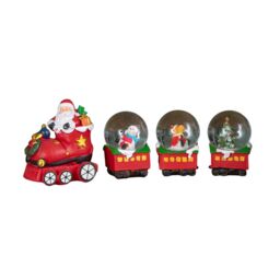 Samuel Alexander 25cm All Aboard Santa's Train Christmas Snow Sphere Decoration in Red - thumbnail 8