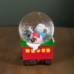 Samuel Alexander 25cm All Aboard Santa's Train Christmas Snow Sphere Decoration in Red - thumbnail 7