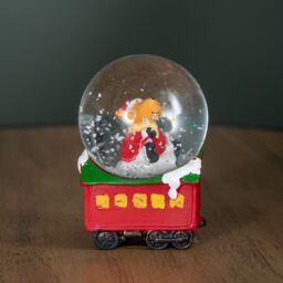 Samuel Alexander 25cm All Aboard Santa's Train Christmas Snow Sphere Decoration in Red - thumbnail 6