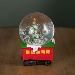 Samuel Alexander 25cm All Aboard Santa's Train Christmas Snow Sphere Decoration in Red - thumbnail 5