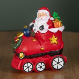 Samuel Alexander 25cm All Aboard Santa's Train Christmas Snow Sphere Decoration in Red - thumbnail 4